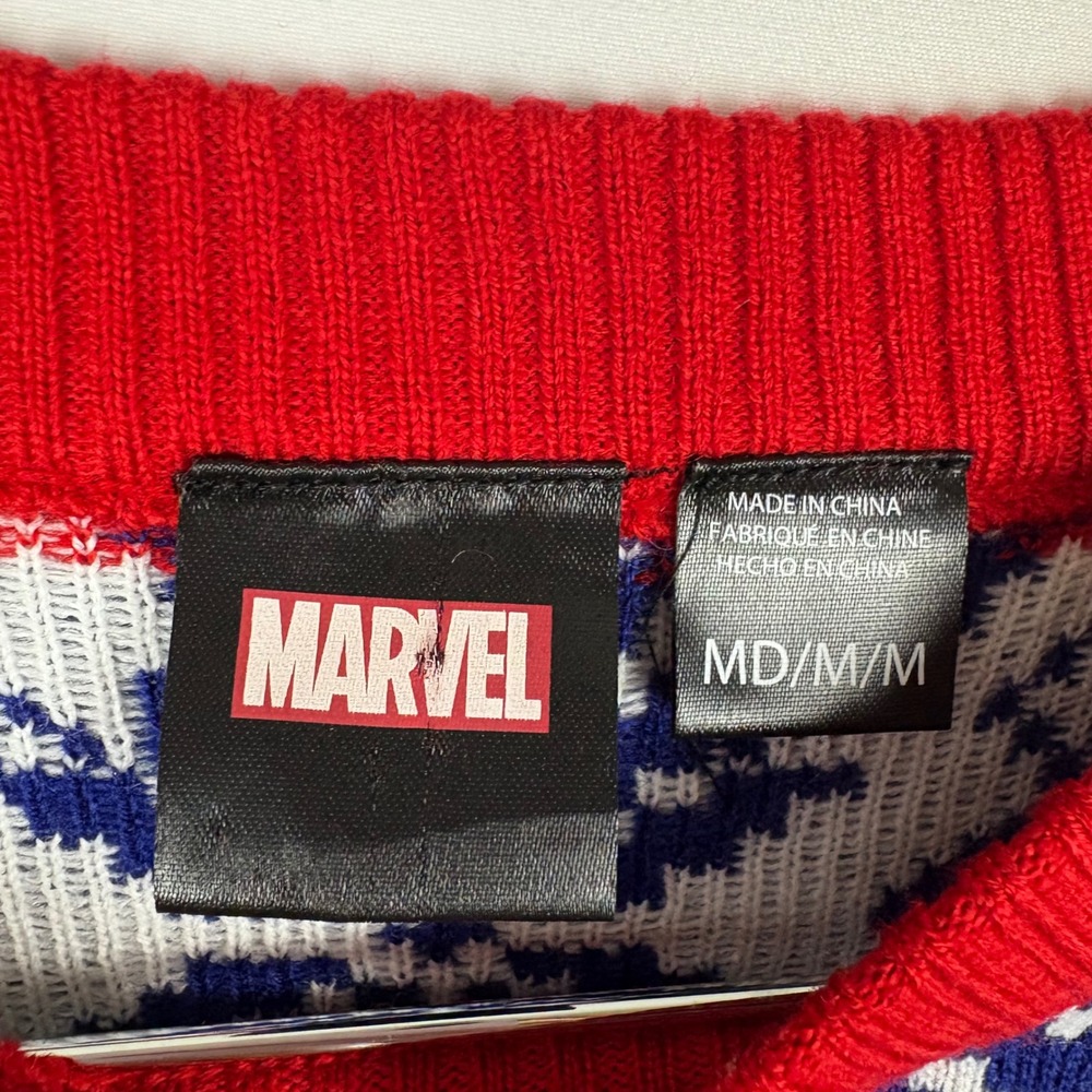 Marvel Sweater Avengers Ugly Christmas Fair Isle - Picture 3 of 4